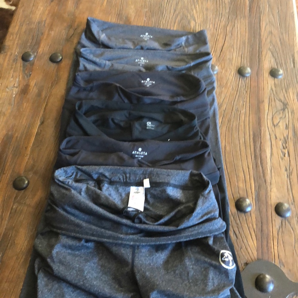 Lot of Athleta, Gap and Zumba yoga pants, capris